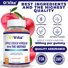 Load image into Gallery viewer, O!VITA Apple Cider Vinegar Gummies with "The Mother" 60 Gummies