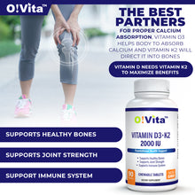 Load image into Gallery viewer, O!VITA Vitamin D3 + K2 2000IU 90 Vegan Chewable Tablets