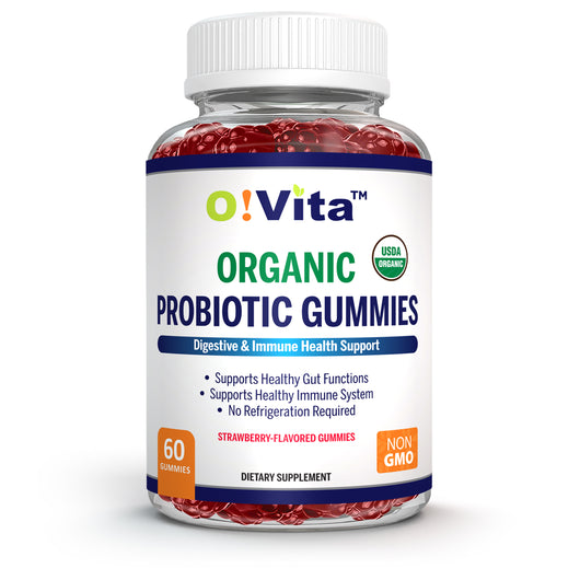 O!VITA Organic Non-GMO Probiotic Gummies, 60 Gummies