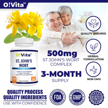 Load image into Gallery viewer, O!VITA St. John&#39;s Wort 500mg Herbal Complex, 100 Capsules
