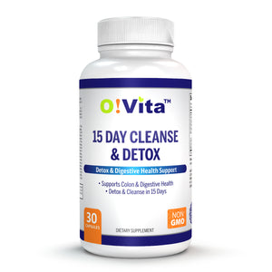 O!VITA 15-Day Cleanse and Detox Supports Digestive and Colon Health, with probiotics and fine Herbs 30 Capsules
