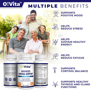 O!VITA Advanced Adrenal Support, Special Formula, 60 Capsules
