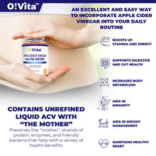 Load image into Gallery viewer, O!VITA Apple Cider Vinegar Gummies with &quot;The Mother&quot; 60 Gummies
