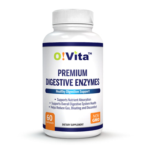 O!VITA Premium Digestive Enzymes, 60 Vegetable Capsules