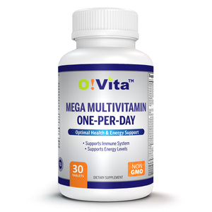 O!VITA Mega Multivitamin One-per-Day, Full Spectrum of Vitamins and Minerals 30 Tablets