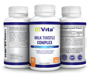 O!VITA Milk Thistle Complex, Extra strength 450mg, 60 Vegan Tablets