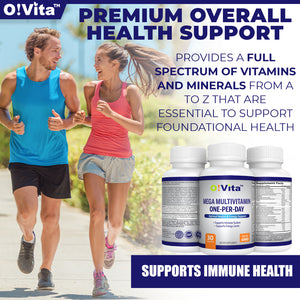 O!VITA Mega Multivitamin One-per-Day, Full Spectrum of Vitamins and Minerals 30 Tablets