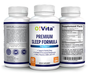 O!VITA Premium Sleep Formula with 5-HTP, 60 Capsules