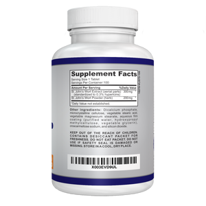 O!VITA St. John's Wort 500mg, Herbal Formulation, 100 Vegan, Non-GMO Tablets