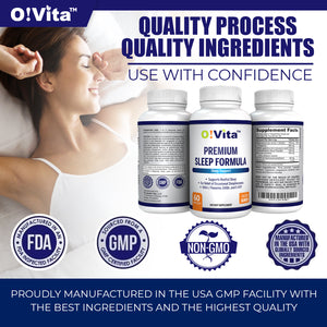 O!VITA Premium Sleep Formula with 5-HTP, 60 Capsules