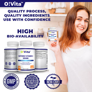 O!VITA Buffered Vitamin C 1000mg 100 Tablets