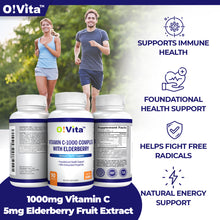 Load image into Gallery viewer, O!VITA Vitamin C-1000 Complex with Elderberry (Sambucus Nigra), 90 Vegan Tablets
