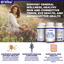 Load image into Gallery viewer, O!VITA Zinc 50mg High Potency Formula, 100 vegan tablets

